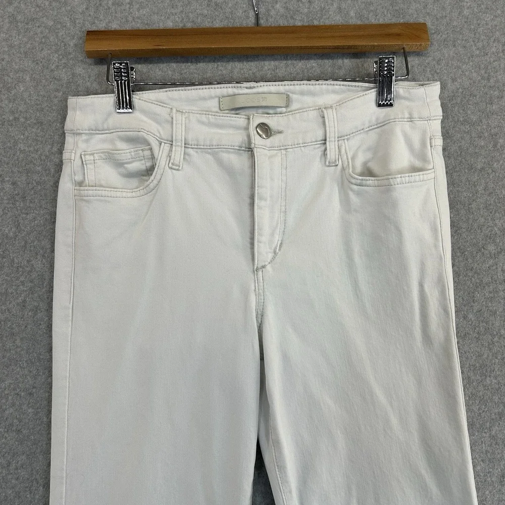 Joes Jeans Straight Ankle White Jeans Classic Denim Pennie Mid Rise Womens Sz 30